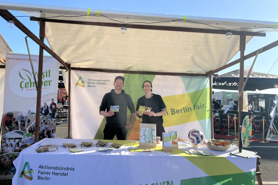 Stand von Fairer Handel beim Halal Food Festival