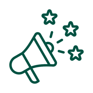 Zeichnung Megafone mit Sternen